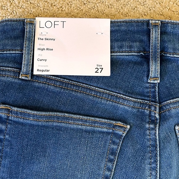 NWT Loft The Skinny High Rise Curvy Jeans - Picture 4 of 7